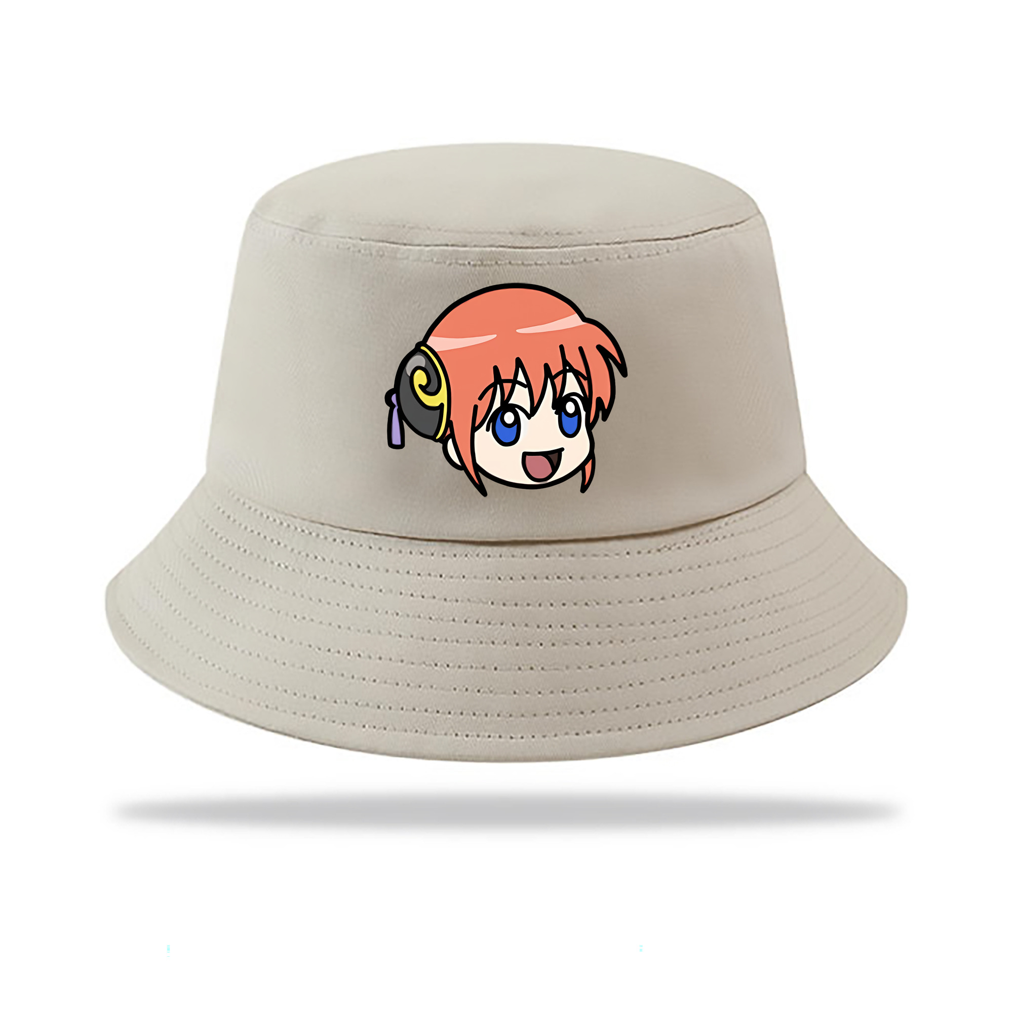 （画像用） ぎんたま 坂田銀時（さかたぎんとき） 神楽 志村新八（しむら しんぱち） GINTAMA Sakata Gintoki Kagura Shimura Shinpachi アウトドア日除けバケットハット